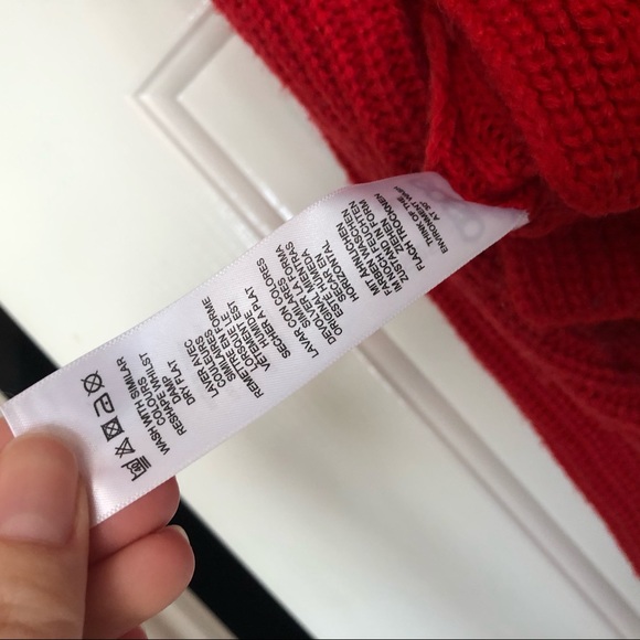 ASOS Red Knit Turtleneck Cozy Sweater Acrylic - Picture 5 of 9